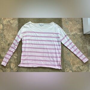 Vineyard vines Striped Pink and White Kids Shirt sizeM 100%cotton